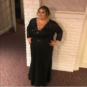 Jade Couture Scalloped Gown